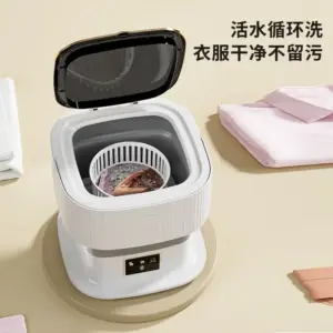 new Folding mini washing machine baby portable small elution integrated dormitory underwear special sock washing artifact 220V