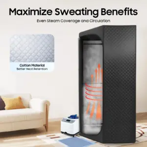 1350w Portable Steam Sauna, Foldable Home Sauna Tent Kit Digital Control Personal Sauna Pod for Bedroom Bathroom Relaxation