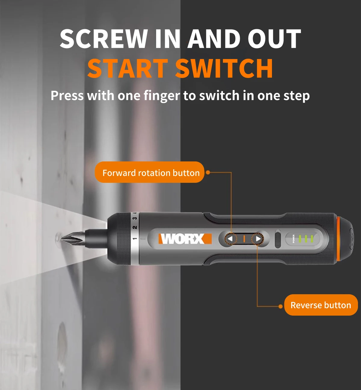 WORX WX242 4V Electrical Screwdriver Set Smart Cordless Electric Screwdrivers USB Rechargeable 30 Bit Set Mini Drill Power Tool 19 kf S2df1768cca9541038876b4358fc828c0I
