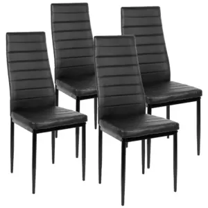 Dining Room Chairs set of 4, for living room kitchen dining room, kitchen chairs upholstered, PU leather, with metal legs
