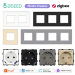 BSEED Zigbee Power Socket Tuya Smart EU Socket Plug With 20W Type-c USB Functions Parts Matte Plastic Frames DIY Accessories