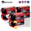 2packs Sunpadow 14.8V 4S Lipo Battery1100mAh 1300mAh 1500mAh 120C Soft Pack with XT60 Plug for RC FPV Quadcopter Drone Airplane