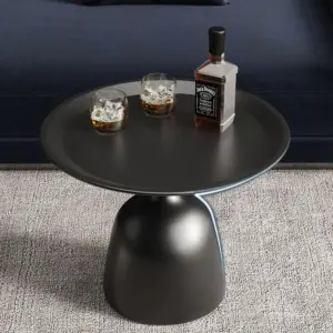 /white Iron Dresser For Bedroom,coffee Side Table,small Nightstand Night Stand End Table For Bedroom Furniture,Round Black Night