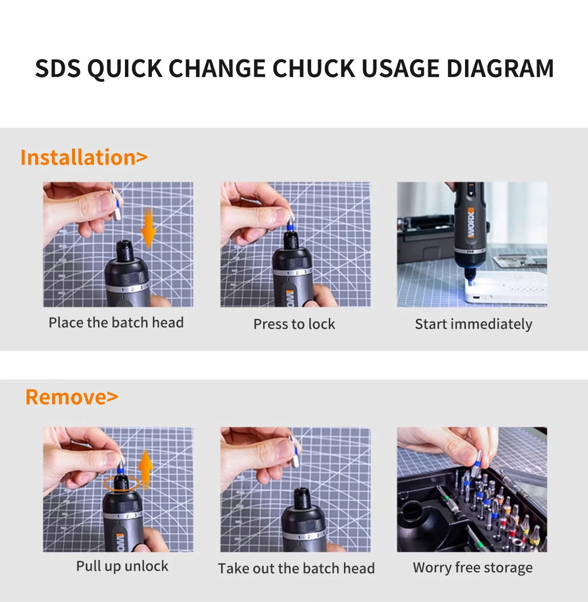 WORX WX242 4V Electrical Screwdriver Set Smart Cordless Electric Screwdrivers USB Rechargeable 30 Bit Set Mini Drill Power Tool 17 kf S357ec5327ac14d3a876ae646db988109T
