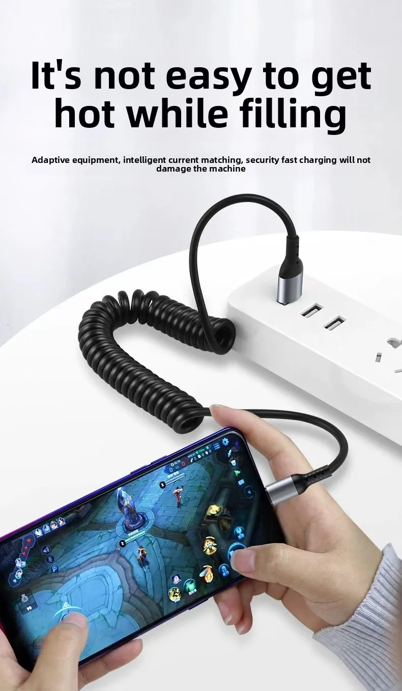 25CM To 1M Car Spring Data Cord 6A Short Fast Charging Wire USB C TO USB C Cable For iPhone15 Huawei Xiaomi Samsung Type c Cable 9 kf S35804321a22e402d9424bad5911f0fc3B