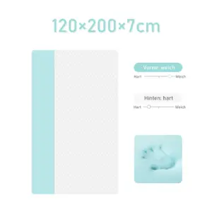 Memory Foam Mattress Topper 120x200 cm 7 cm H2 H3 Washable Bamboo Cover