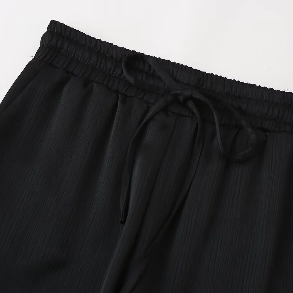 European and American Style 2024 Spring and Summer New Women's Clothing Wrinkle Effect Double Breasted Suit Jacket Pants Set 45 kf S37661a5b450e4c148a1dccc4bf4936fc3