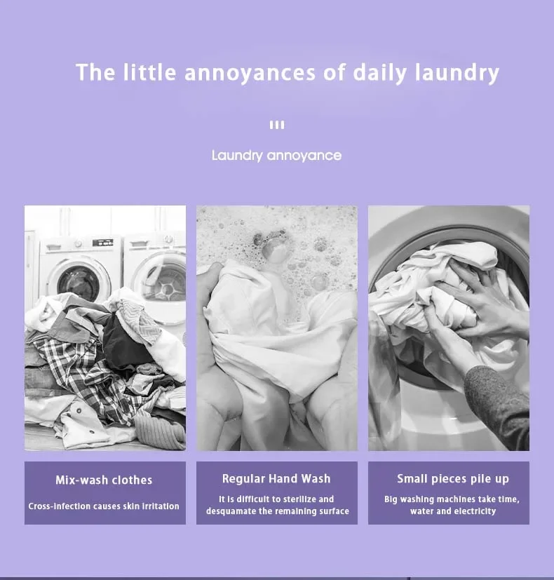 8L Small Folding Washing Machine Student Dormitory Underwear Socks Mini Cleaning Machine Portable Laundry Bucket Washing Machine 14 kf S3b44e2a37f16400d996abe81a01005b7y