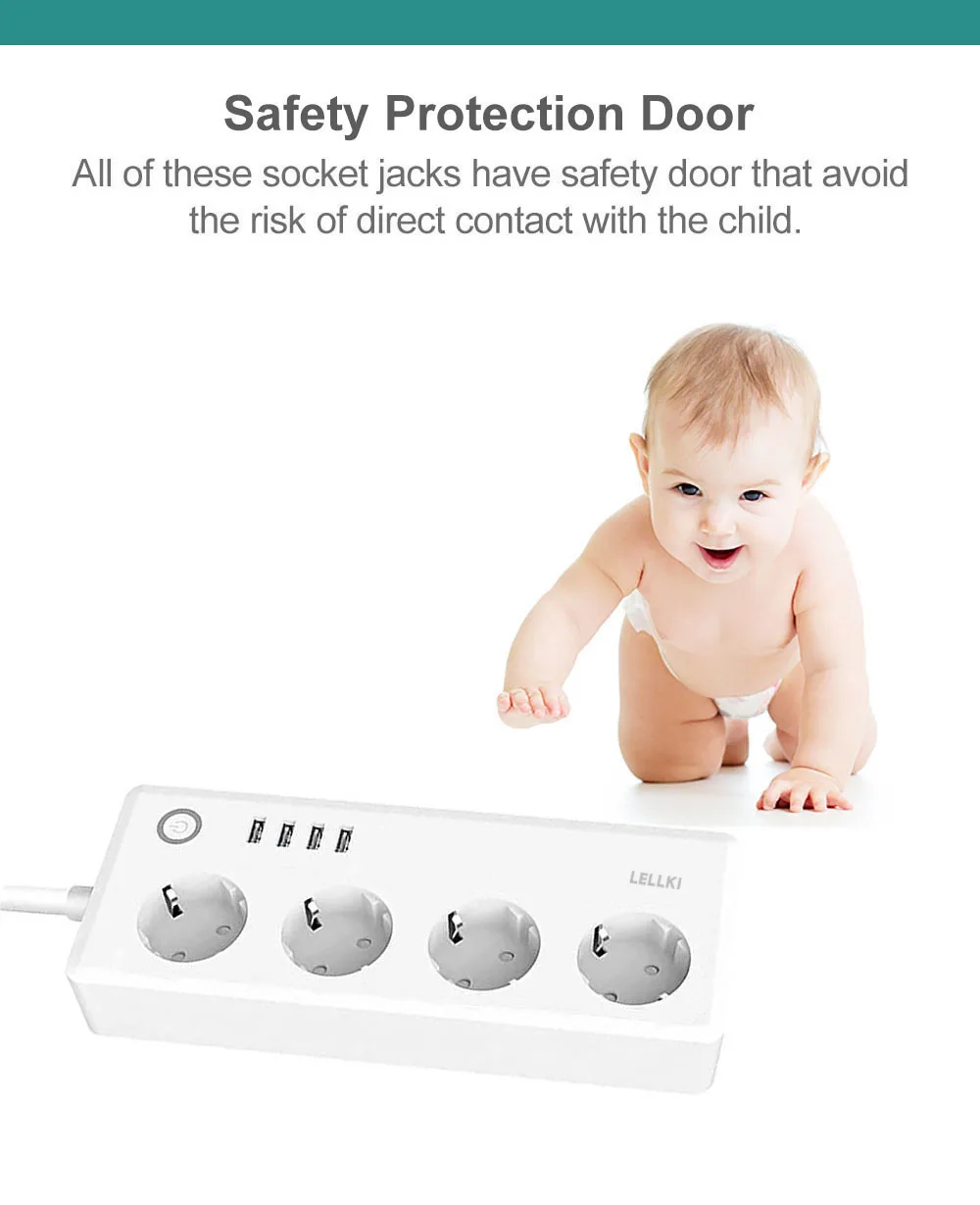 LELLKI Zigbee Power Strip Tuya Smart Life Switch Plug Electrical Socket Zigbee2mqtt Extension Cord 1.8 With Alexa SmartThings 15 kf S3b7388219f5b481e85abfc1879437f6ej