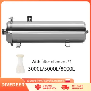 DIVEDEER Household Stainless Steel Water Purifierfor Rural Groundwater Yellow Mud Water Well Water Ultrafiltration Filter