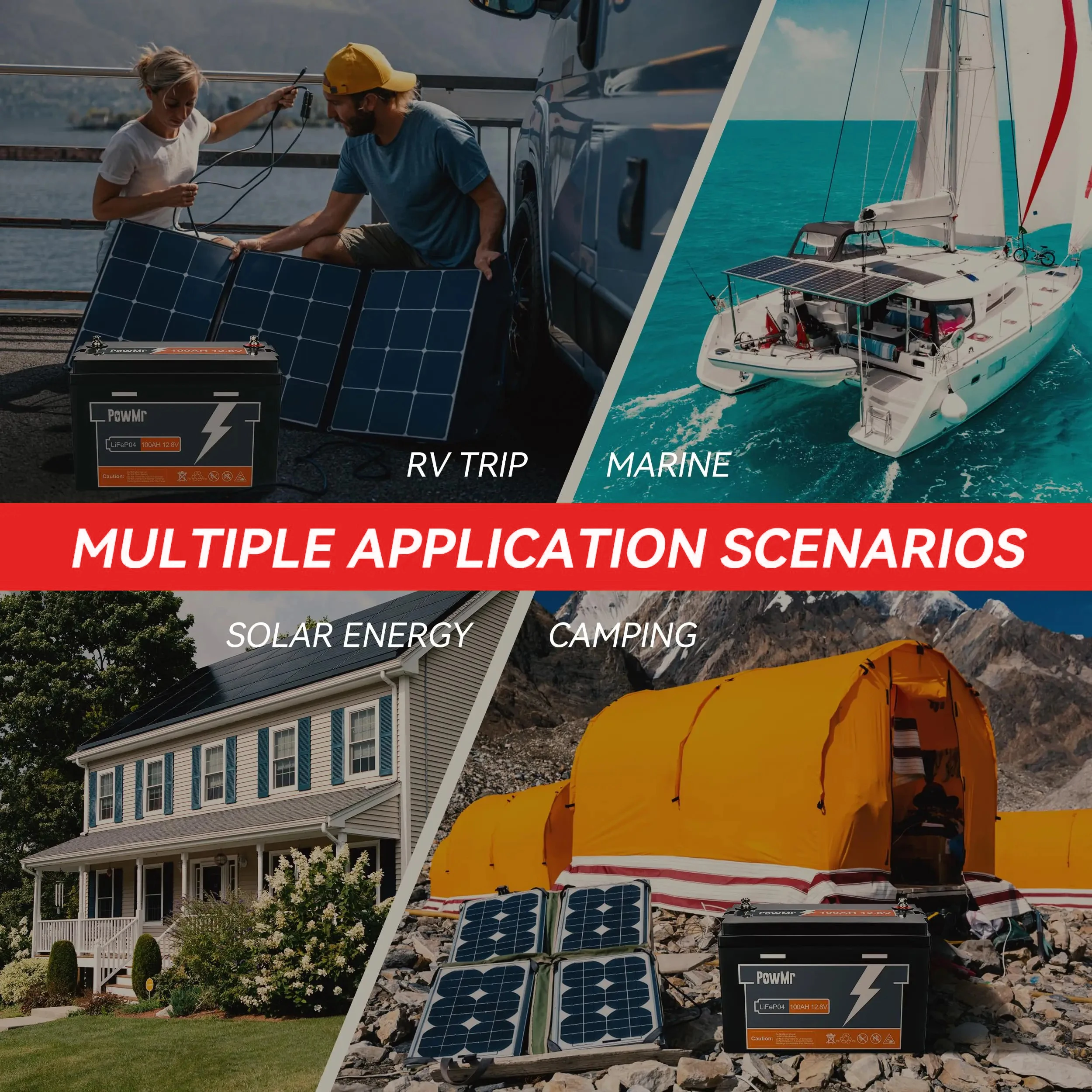 PowMr 300AH 200AH 150AH 100AH Lifepo4 Battery 12V 24V Battery Packs Solar Lithium Battery Rechargeable BMS Grade A 6000+ Cycle 11 kf S3c8b614d914c409c8f59e926fe617d9cT