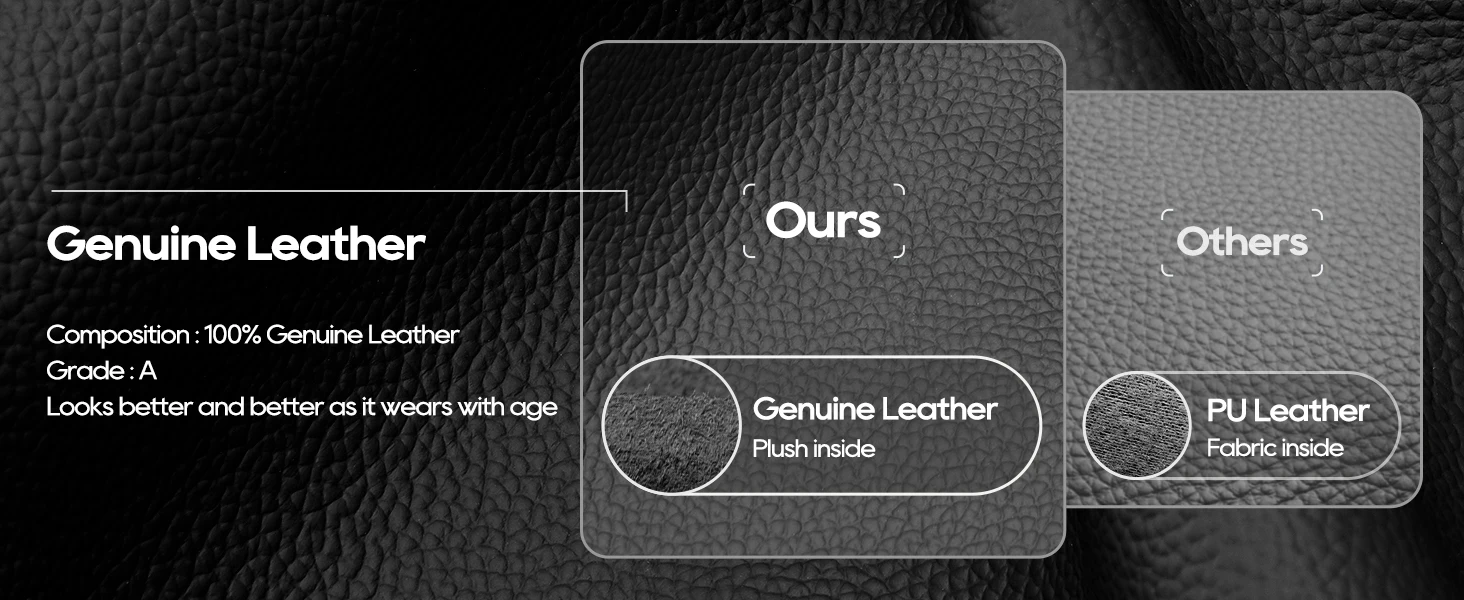 Adjustable Genuine Leather Office Chair with Lumbar Support Alloy Arms Base Executive Chair Ergonomic Desk Computer Chairs 14 kf S3d9528b4494b4e6b9da73b1be8b65b40v