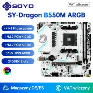 SOYO AMD B550M Gaming Motherboard AM4 Socket Supports AMD Ryzen 3000/4000/5000 Series Processors PCIe 4.0 x16 SATA 3.0 M.2 NVME