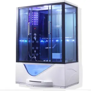 1600X1100X2150mm Double People Bathroom Steam Shower Enclosure Massage Surf Wet Sauna Room A-046