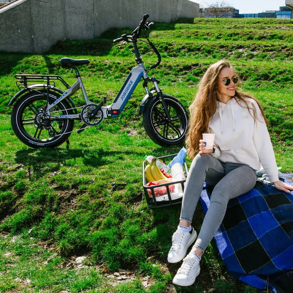 JOBOBIKE Romer Electric Bike Fat Tires Foldable Frame 250W 48V15AH Battery City Electric Bicycle 20Inch E-Bike 9 kf S4058ae03bca146968516617074419e9do