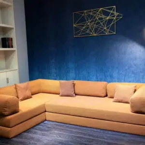 Modern High-Density Foam Corner Sofa Bed with Vacuum Compression for Living Room