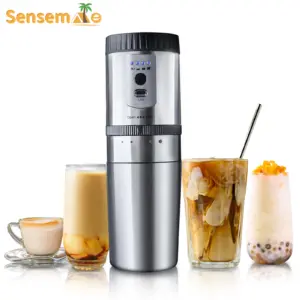 Portable Coffee Maker with Grinder 3 In 1 Rechargeable Electric Cordless USB Travel Espresso Machine Stainless Camping Outdoor