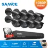 SANNCE 8CH 5MP DVR CCTV System 5MP 1080P Security Cameras IR Outdoor IP66 Video Surveillance Kit Motion Detection 3.6MM Lens