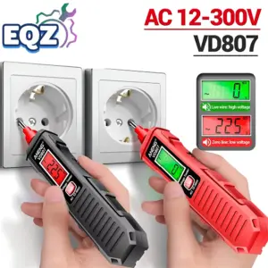 ANENG VD807 Digital Voltage Tester Pen Non-Contact Voltage Tester AC 12-300V Test Pencil 50/60Hz Alarm Zero Fire Wire Tester