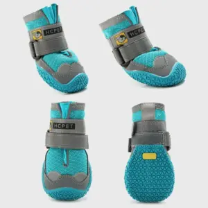4Pcs/Set Dog Shoes for Large Dogs Breathable Professional Outdoor Dog Shoes Anti-Slip Durable Pet Shoes for Hiking Rubber Sole 3 kf S424e5b5d3a694e27b159b72ed4cc06ccE