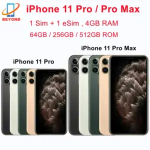 Apple iPhone 11 Pro / 11pro Max ProMax 64GB 256GB ROM 5.8'&6.5' Genuine OLED Face ID A13 4G 98% New Original Unlocked Cell Phone