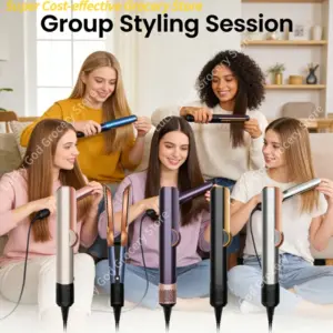 Professional 2 IN 1 Hair Straightener Dryer Negative Ion Dual Voltage Portable Wet & Dry Tool