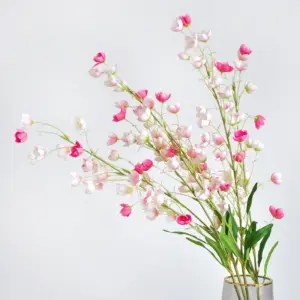 95CM 2 Forked Bell Orchid Artificial Flower Home Living Room Floor Decoration Wedding Guide Wind Chime Flower