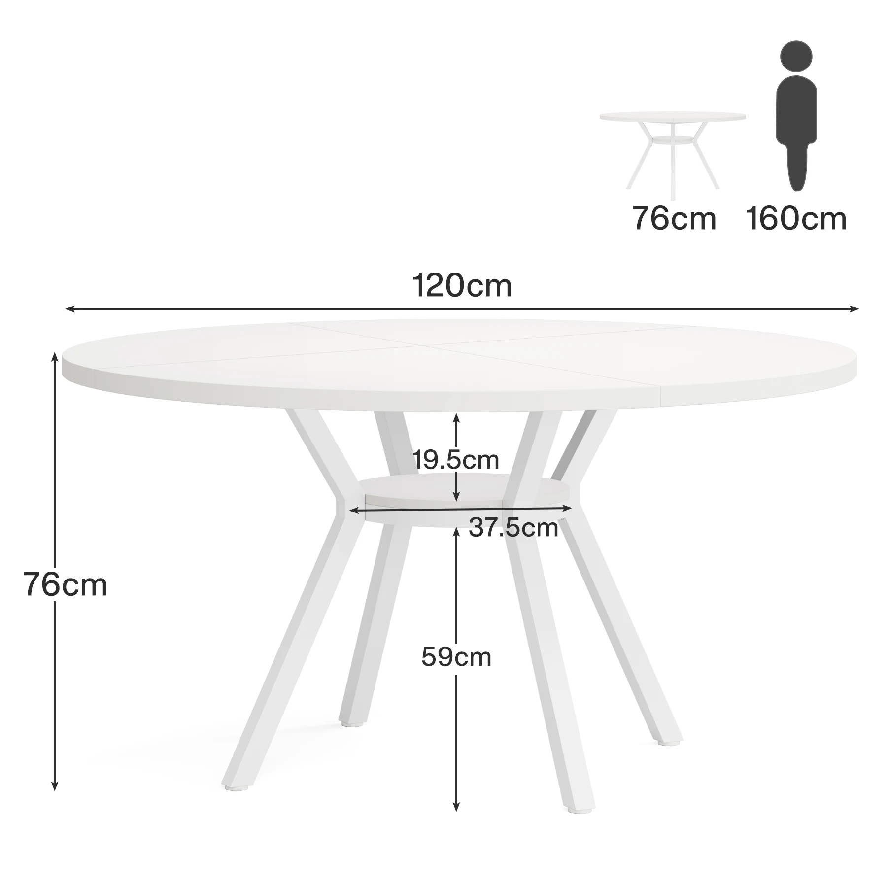 Tribesigns Round Dining Table for 4-6 People, 47-Inch Farmhouse Dinning Room Table Circle Kitchen Table, Industrial Dinner Table 21 kf S438faa9938994724801269ac00b5b90a8