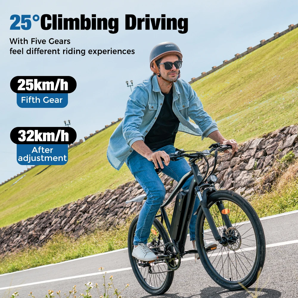 iScooter EB3 Electric Bike, 500W Motor, 36V 10.4AH, Adult Electric Bike, Removable Lithium Battery, City Commuting E-Bike 16 kf S46e5087706244f798df21a46aedf261aQ