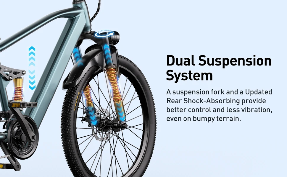 Aairsk GT900 Adult Electric Bike Peak 540W 36V13AH Battery Commuter E-bike Off-road 24inch Tire City Dual Suspension E-Bicycle 10 kf S4749b47051cb4593936a42cf2d87f81fJ