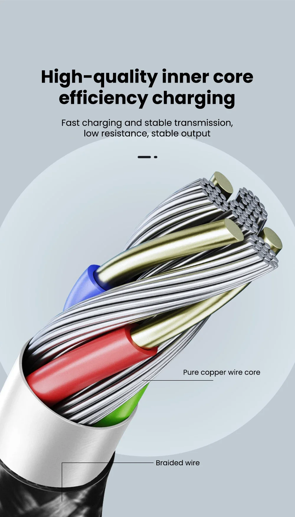NNBILI 120W Fast Charging USB to Type-C Cable, Nylon Braided, 90 ° Bend Design, Suitable for High Speed Charging of Huawei oppo 10 kf S48e1937174b246d5ba094aba807d20ecw