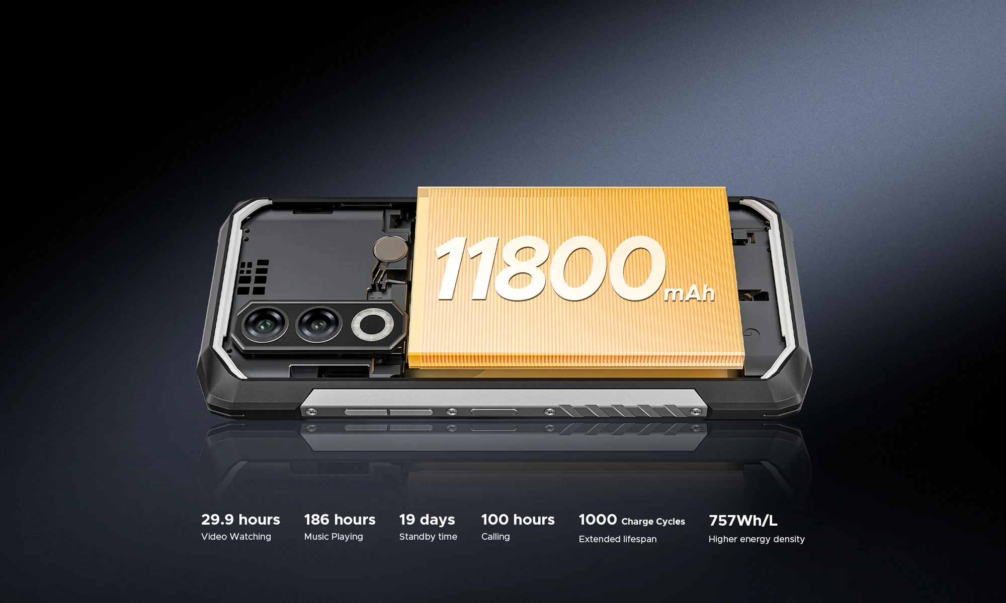 DOOGEE Blade20 Max Rugged Phone 36GB RAM(12+24) 1TB ROM Gemini AI 6.6" 120Hz 11800mAh Battery Android 15 Helio G100 Smartphones 21 kf S49d616441b7e4390b37077dde4b66e19j