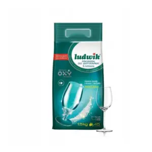 LUDWIK Dishwasher Powder 5 Function 1.5 kg Coffee Tea Pits 45 Cycles