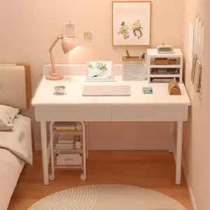 Desk Makeup Table Dressing Tables and Drawers Small set Make up White Bedroom Vanities for Girls Compact Dresser (Size : 80cm/31