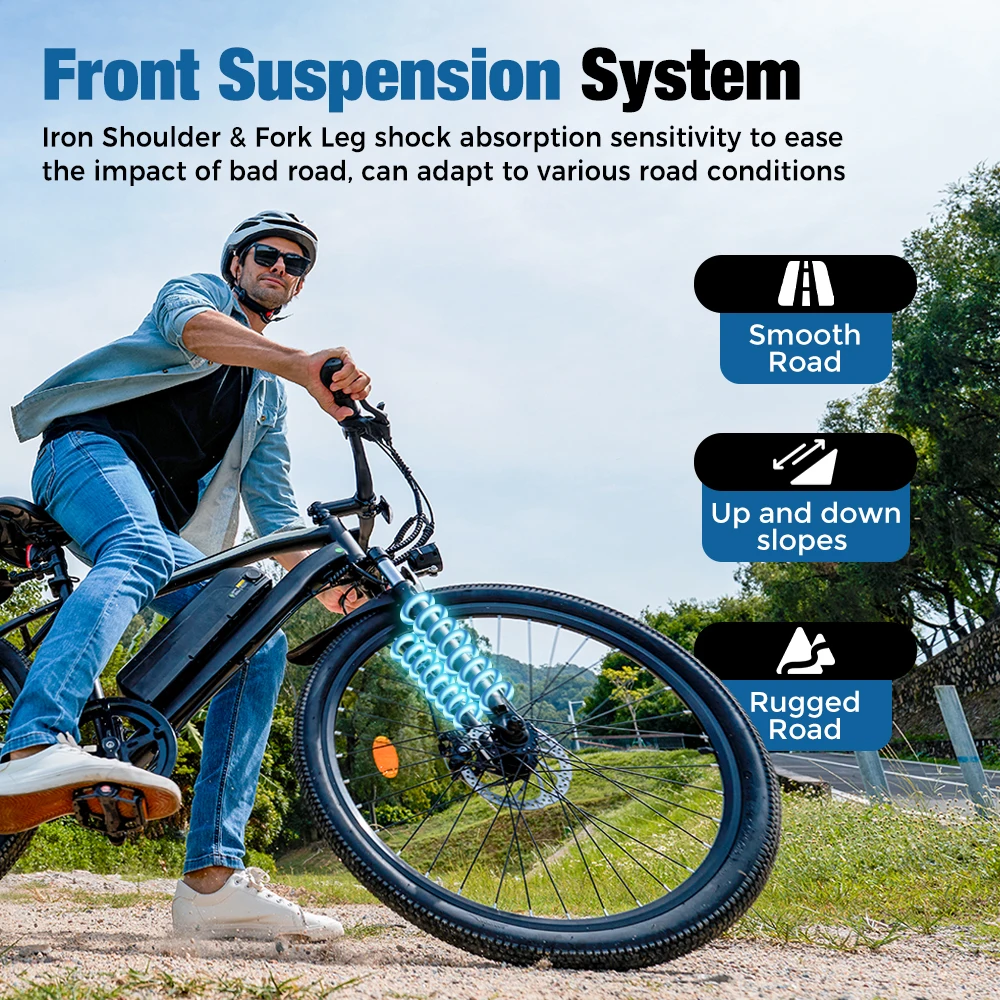 iScooter EB3 Electric Bike, 500W Motor, 36V 10.4AH, Adult Electric Bike, Removable Lithium Battery, City Commuting E-Bike 11 kf S4bc244509f124e0d88db8c3af59f2bcc1