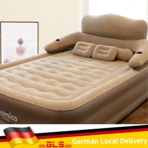 PVC Foldable Inflatable Bed Mattress Household Outdoor Camping Rest Air Cushion Mattress Enlarge Folding Portable Inflatable Bed