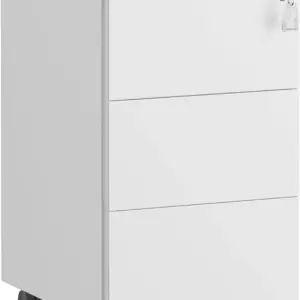 S Szafka z szufladami, mobilna szafka na dokumenty, metalowa szafka, stolik pod drukarkę, zamykana na klucz, 3 szuflady,