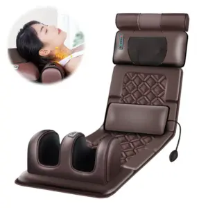 Electric Full Body Massage Mattress With Heating Hand Control Shoulder Neck Waist Airbag Back Kneading vibration Massage Cushion