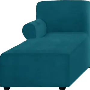 Chaise Lounge Arm Sofa Srebrny pokrowiec na krzesło w kształcie litery L z elastycznym paskiem idealny do mebli d