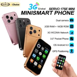 SERVO 17SE MINI 3G Tiny Smartphone Android System Play Store 2GB+16GB WhatsAPP GPS WiFi Dual SIM Card 3.0" Small Smart Cellphone