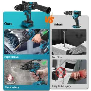 YOFIDRA 900N.M Brushless Electric Impact Drill 13mm Cordless Screwdriver Driver Wood Power Tool for Makita 18V Battery Pin 4 kf S50096ad6899e4ed79b6ffb8ae99b4149P