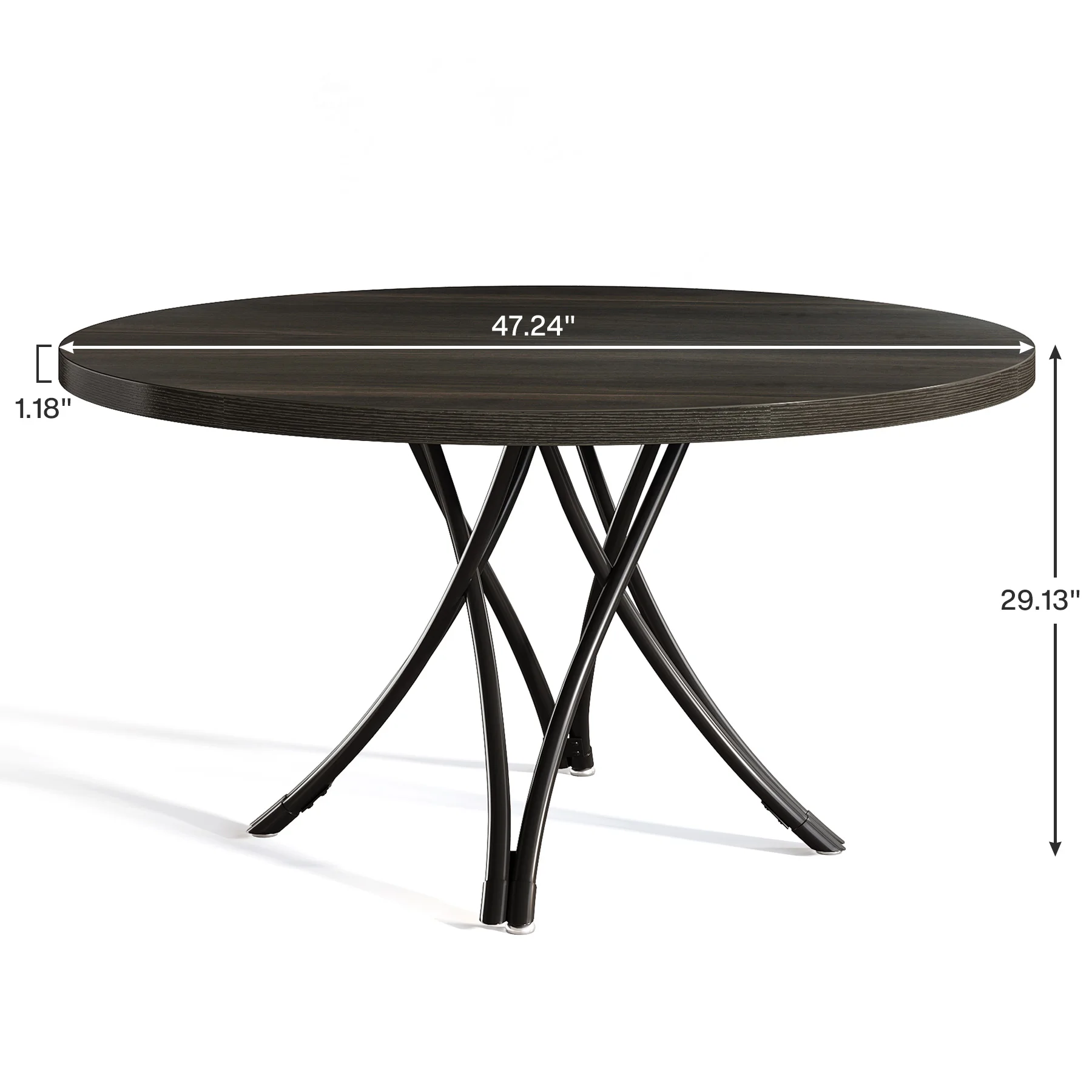 Tribesigns Round Dining Table for 4-6 People, 47-Inch Farmhouse Dinning Room Table Circle Kitchen Table, Industrial Dinner Table 18 kf S5078326206d84de1b464d69c20015916C