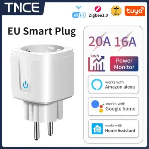 TNCE Tuya 16A/20A WiFi/Zigbee3.0 Smart Socket EU Smart Plug With Power Monitoring Timing Function Work With Alexa