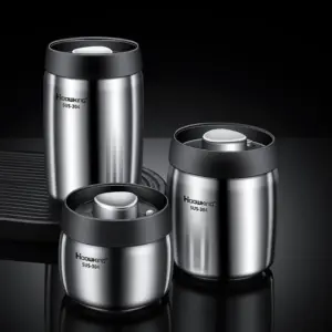 Vacuum sealed tank Coffee bean storage tank Household 304 stainless steel food storage Jars moisture-proof sealed container