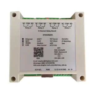 DTWONDER Smart WiFi Switch ESP32 Ethernet Relay Board Domoticz Home Assistant openHAB RS485 TCP UDP 4 Channel Timer IP Watchdog 5 kf S525652c494d04dce960153c3f9d82025J