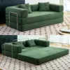 2026 New Design Corner Style Vacuum Compression Fabric Sofa Compressed Bed Set Home Apartment Hotel Living Room Sofa Bed