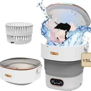 15L Foldable Washing Machine with Spin Dryer Apartments Travel Portable Socks Underwear Panties Baby Clothe Washer Machine