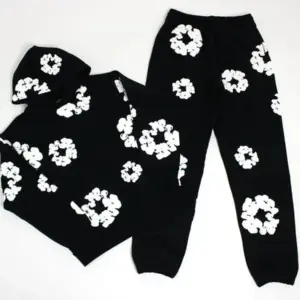 DENIM TEARS to najmodniejsza, bawełniana bluza z kapturem z nadrukiem, modny europejski i amerykański męski strój sportowy.