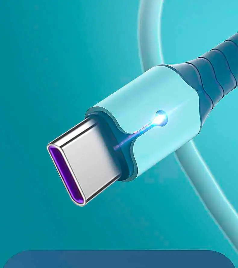 USB Type A To USB Type C Or Micro USB Liquid Silicone Data Cable With Light Applicable Android USB C Mobile Phone 18 kf S558185a37eb448ffaf3d6be6f910cf5eg