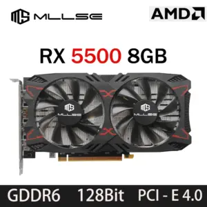 MLLSE Graphics Card RX 5500 8gb Placa De Video Gaming 7NM 128bit GDDR6 8Pin PCI Express 4.0 x 8 1717MHz DP*3 Desktop